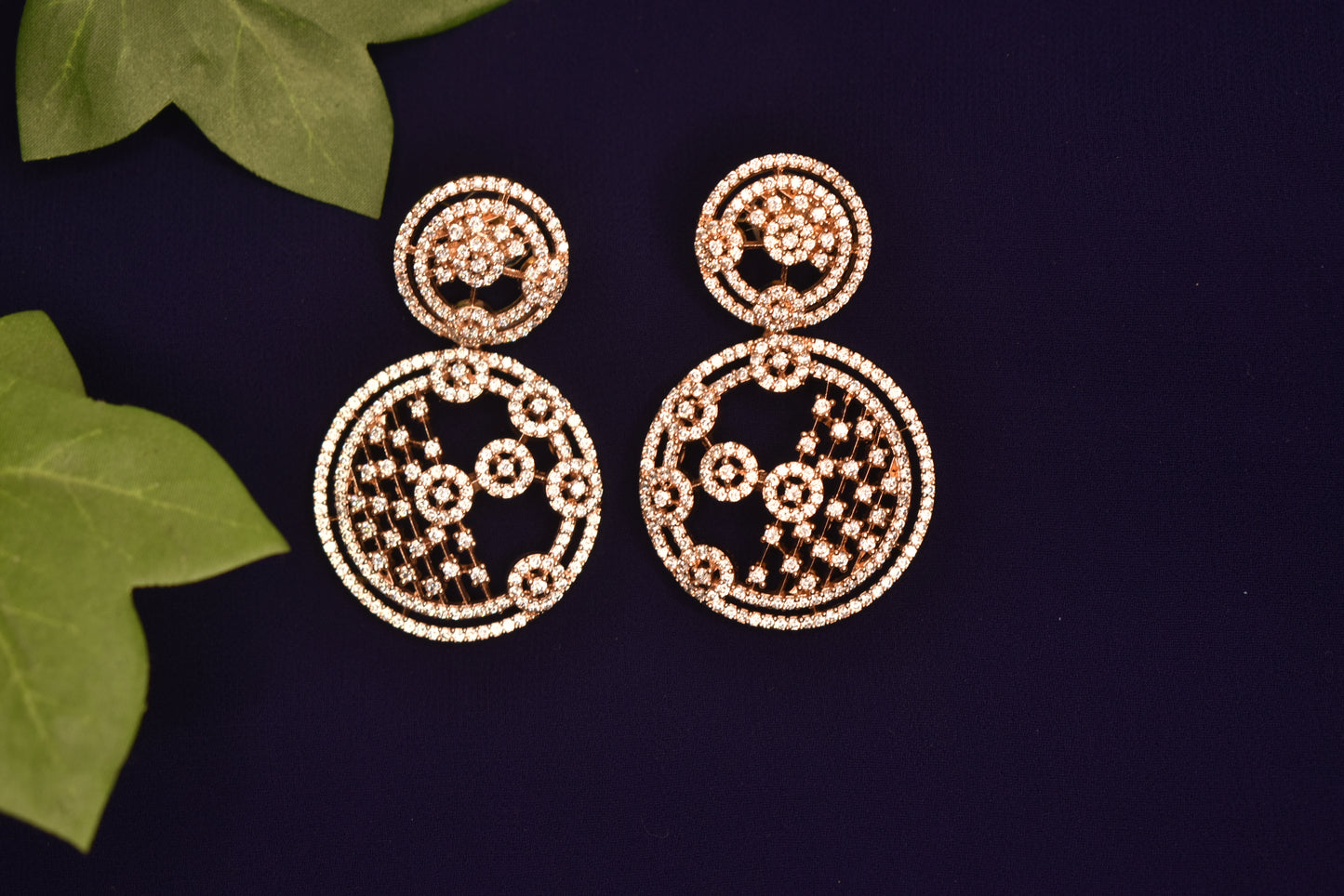 Anomi White Stone CZ Designer Necklace Set