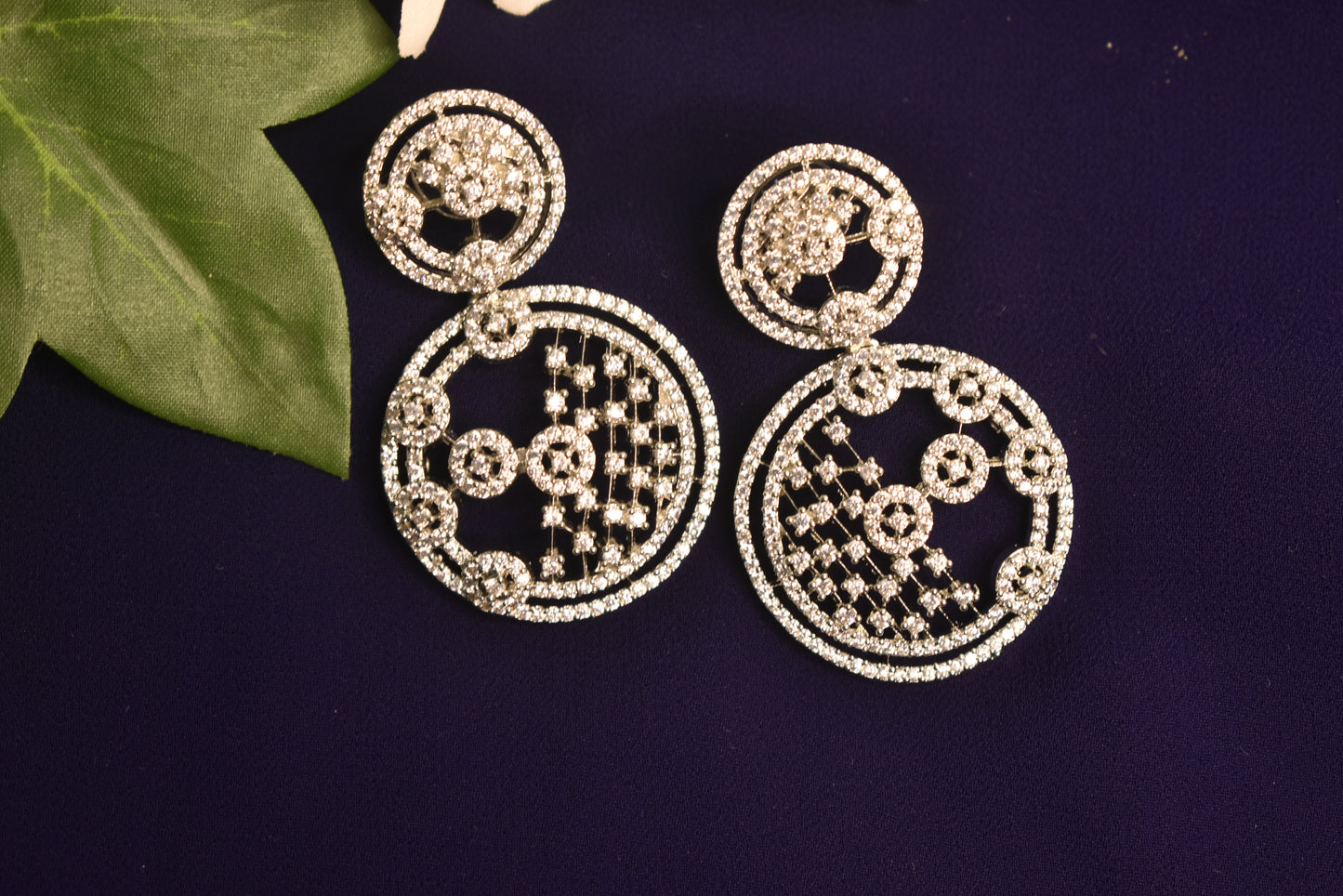 Anomi White Stone CZ Designer Necklace Set