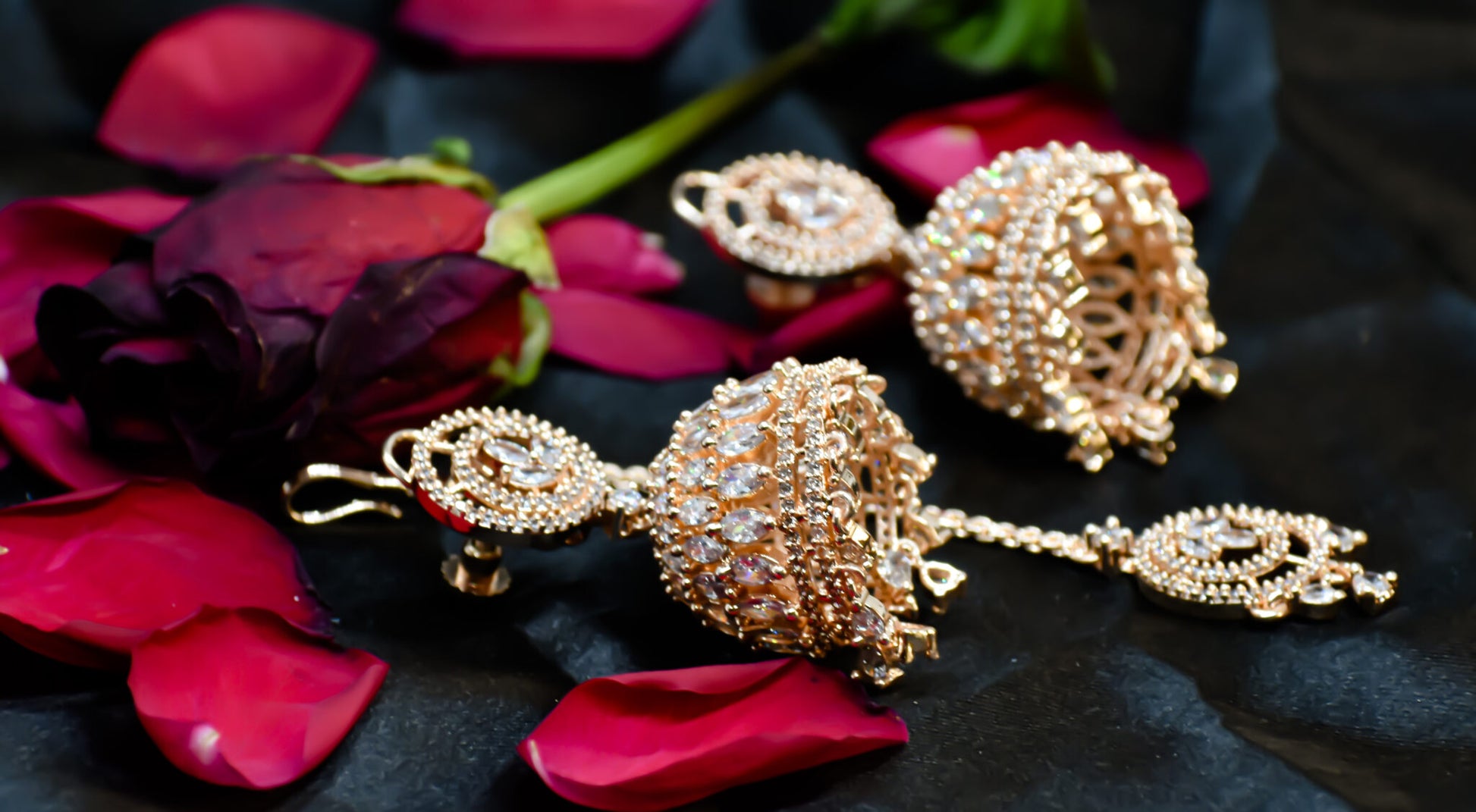 Eshana AD Jhumka With Maangtikka