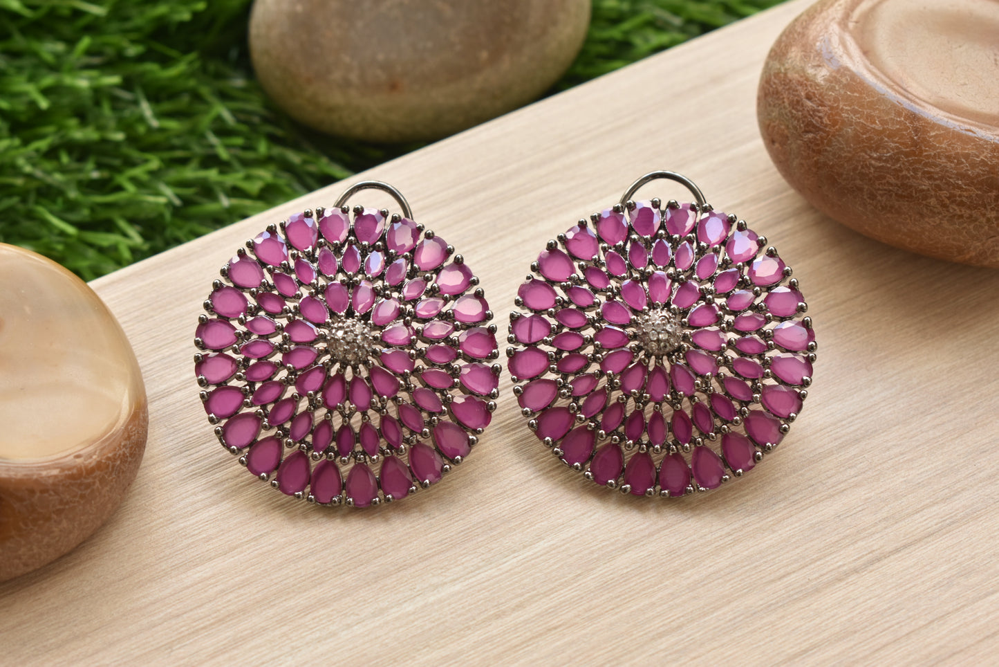 Adira AD Stone Stud Earrings