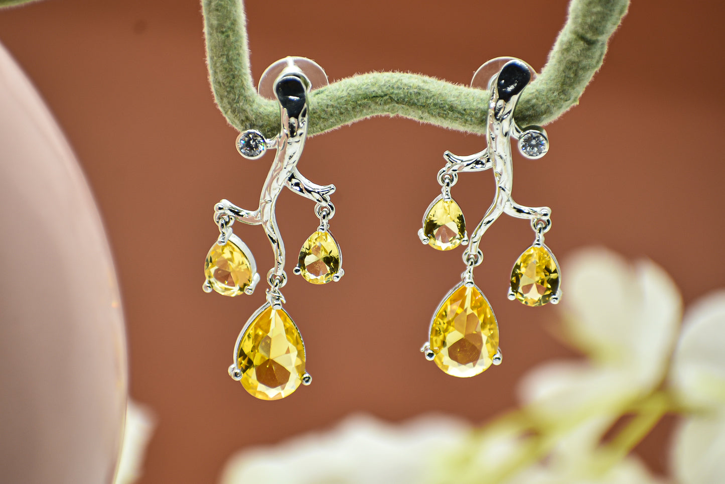 Nayra Silver Polish AD Designer Earrings