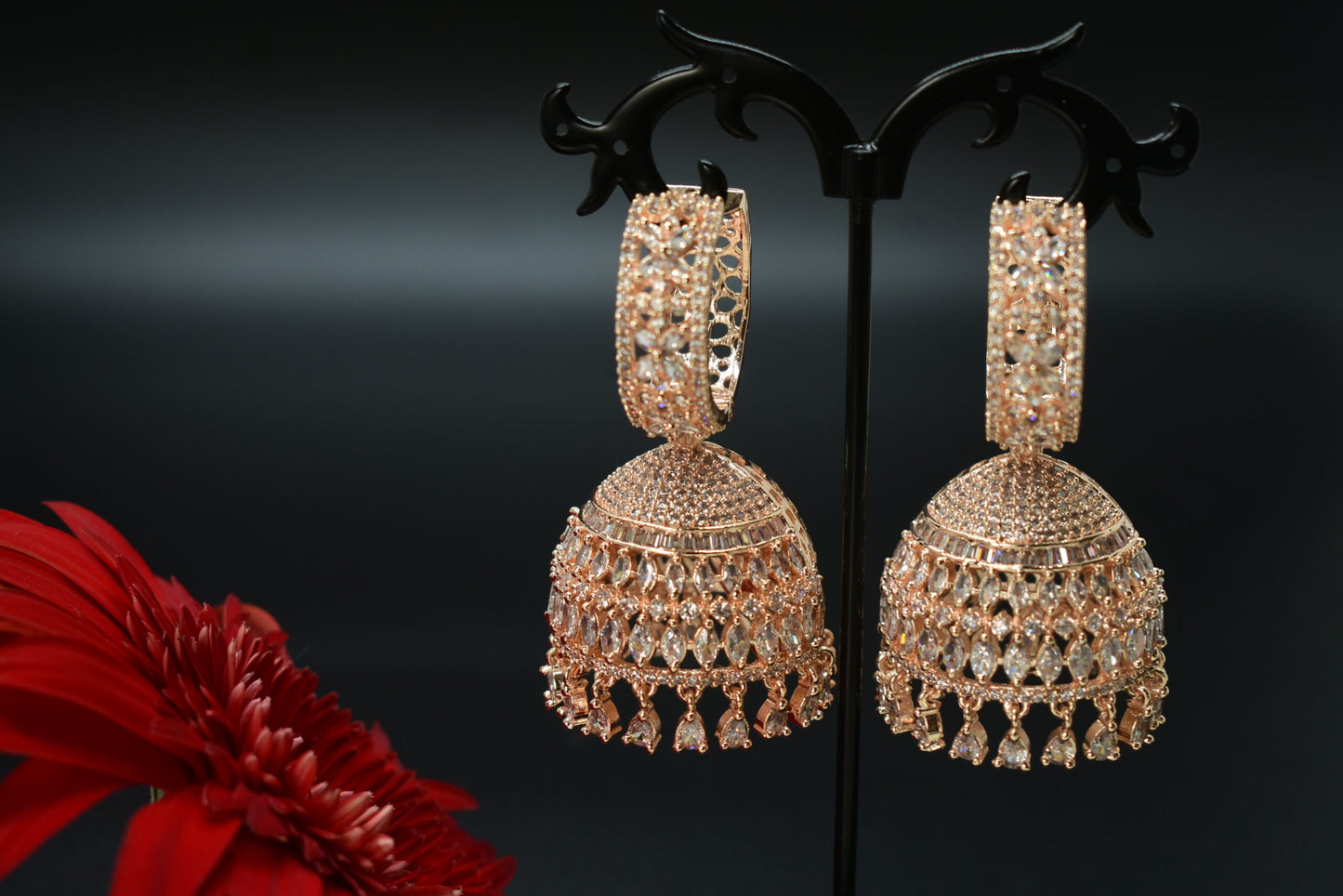 AD Hoop Jhumka Earrings