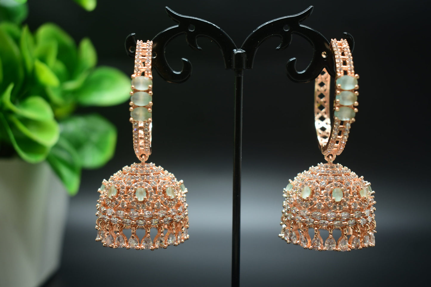 Rosegold AD Earrings