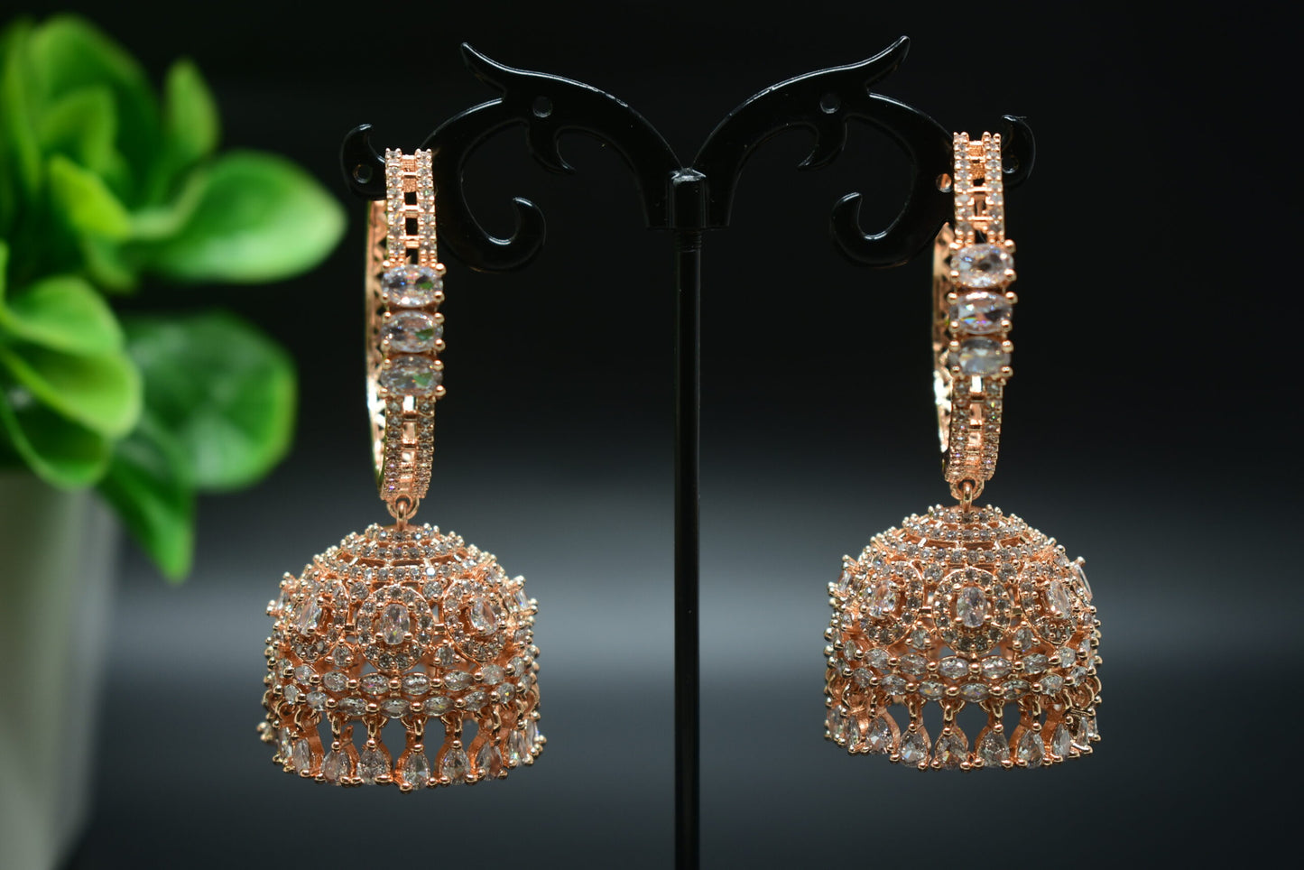 Rosegold AD Earrings