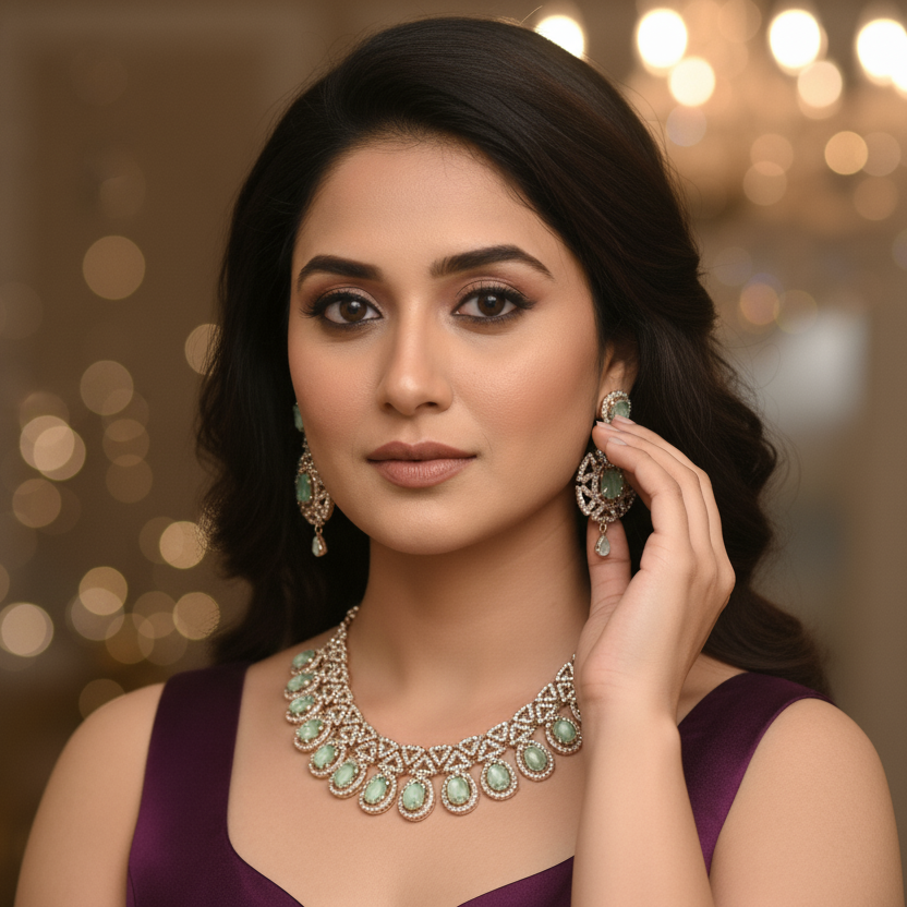 Avni CZ Designer Necklace Set