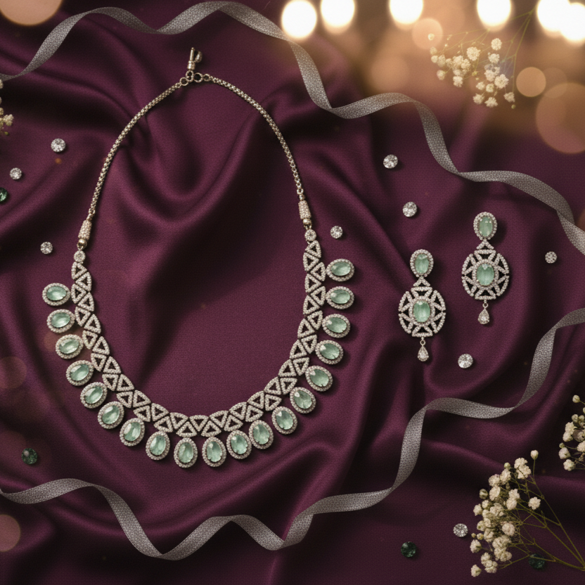 Avni CZ Designer Necklace Set
