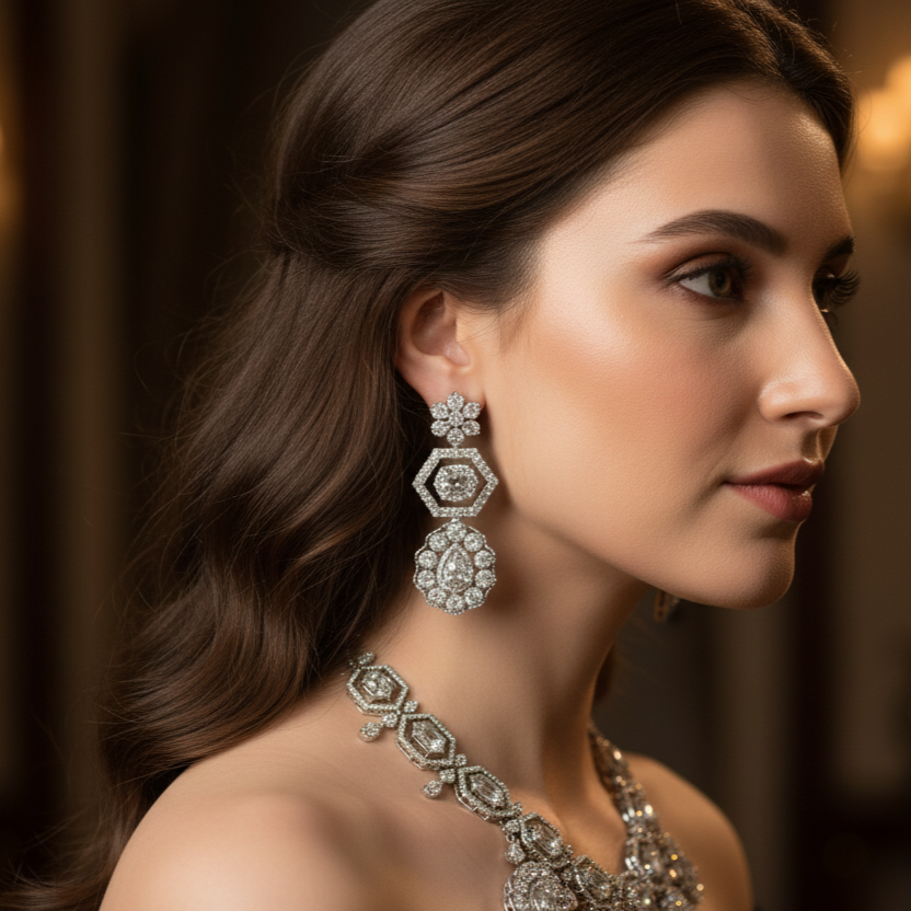 Sandhya CZ Designer Necklace Set