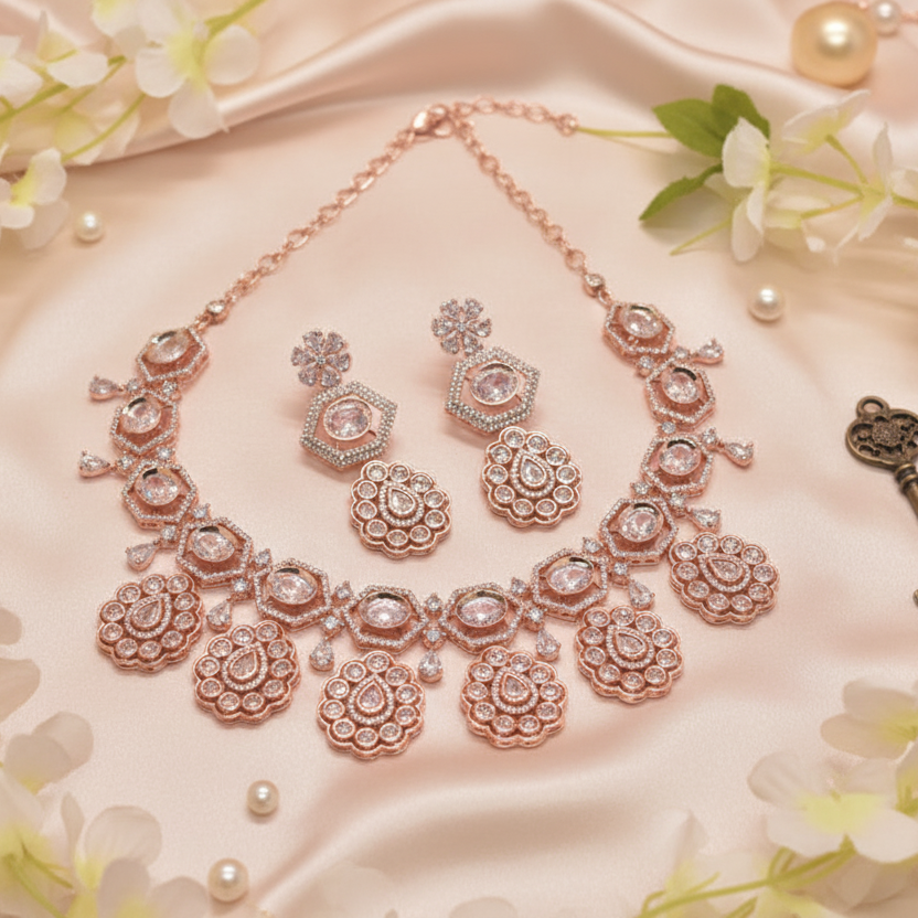Sandhya CZ Designer Necklace Set
