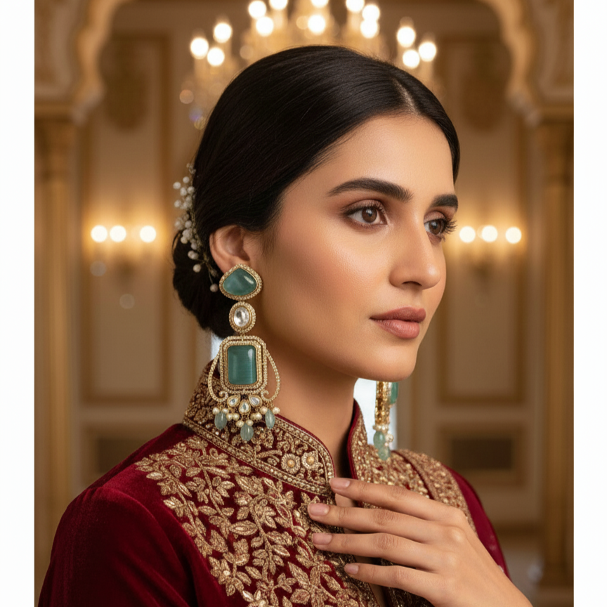 Trendy Moissanite Matte Elegant Earrings