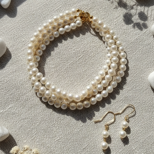 Women Kashvi Stylish Three Layered Royal Elegant Choker set