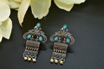 Viana Blue Oxidized Earrings