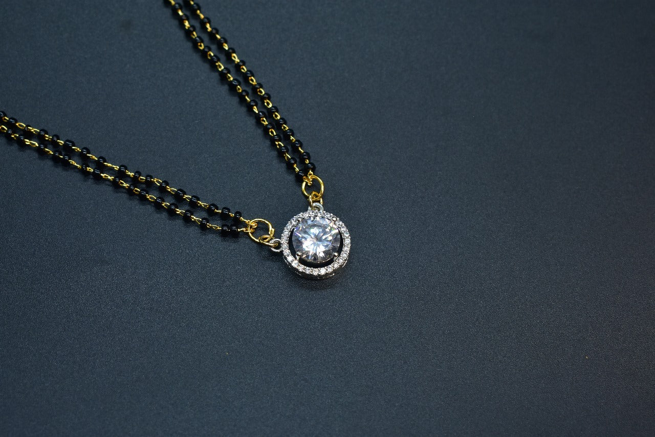 Tia White Stone CZ Designer Mangalsutra Set