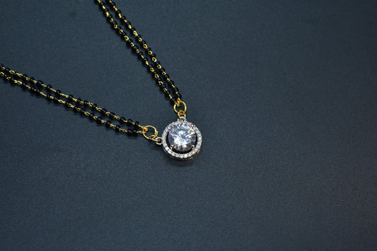 Tia White Stone CZ Designer Mangalsutra Set