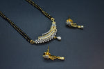 Ranya Gold Polish CZ Designer Mangalsutra Set