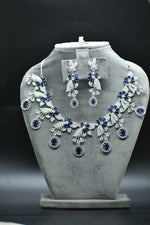 Viha Silver Polish CZ Designer Necklace Set