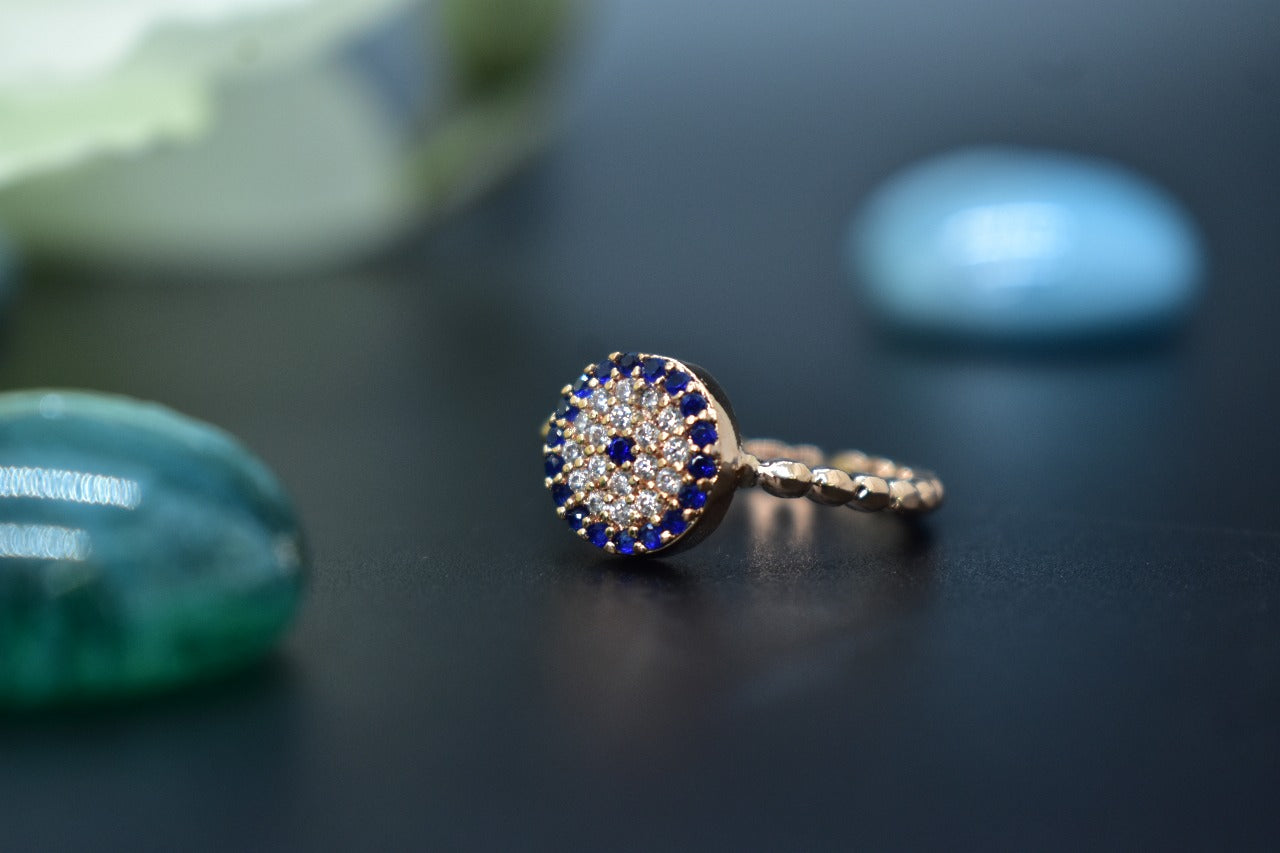 Liana Evil Eye AD Designer Ring