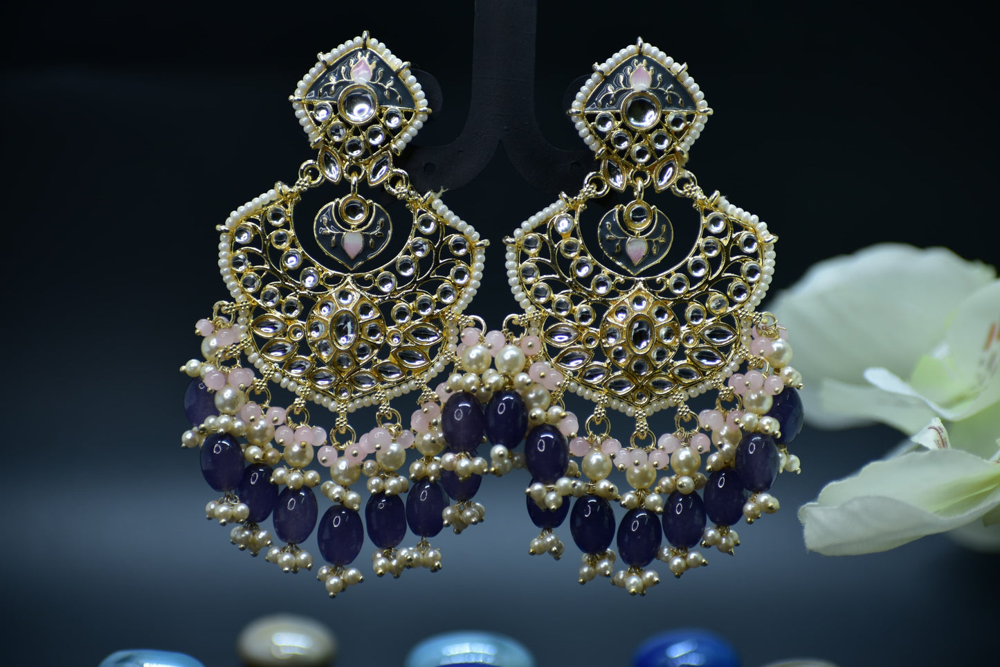 Vanya Polki Designer Danglers