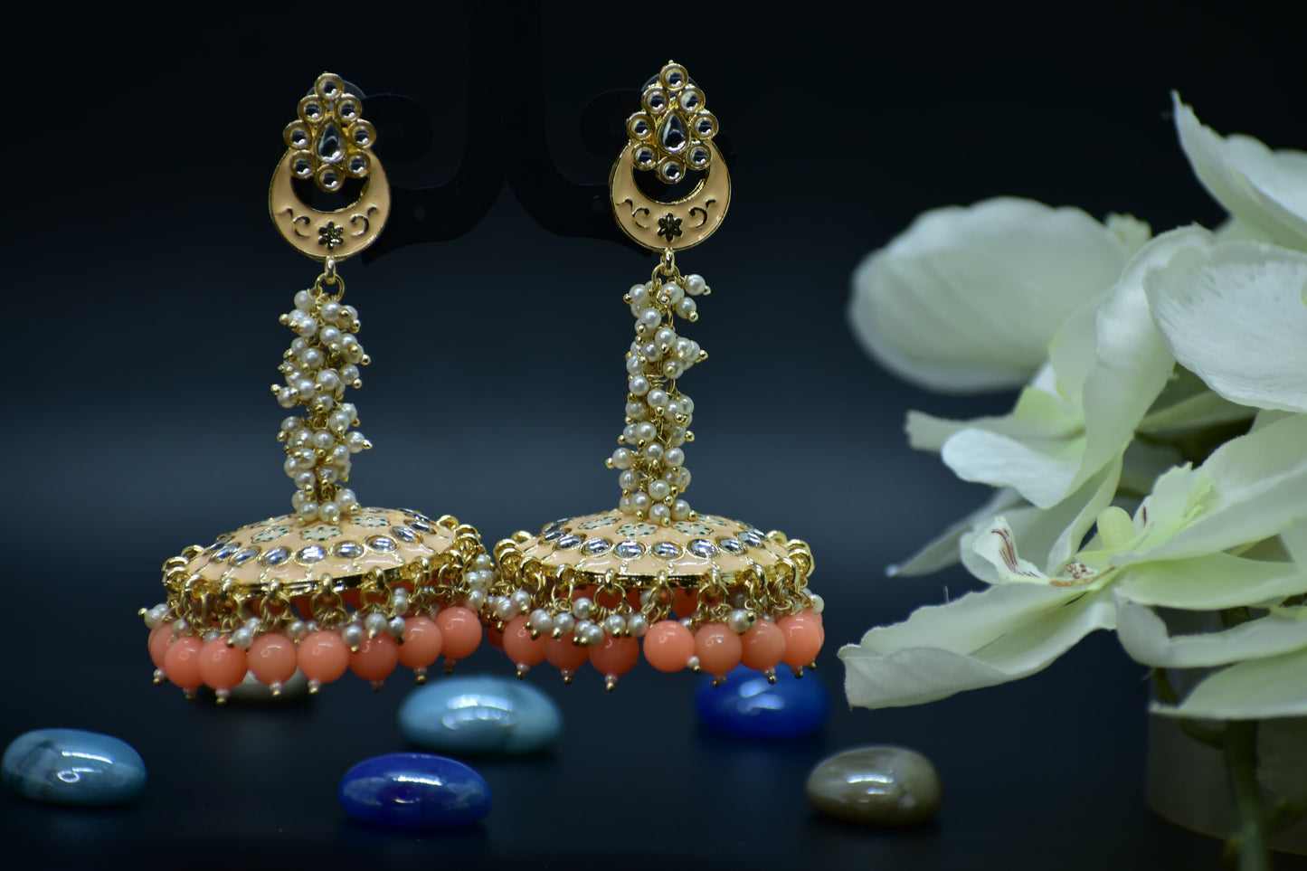 Diya Pokli Antique Jhumkas