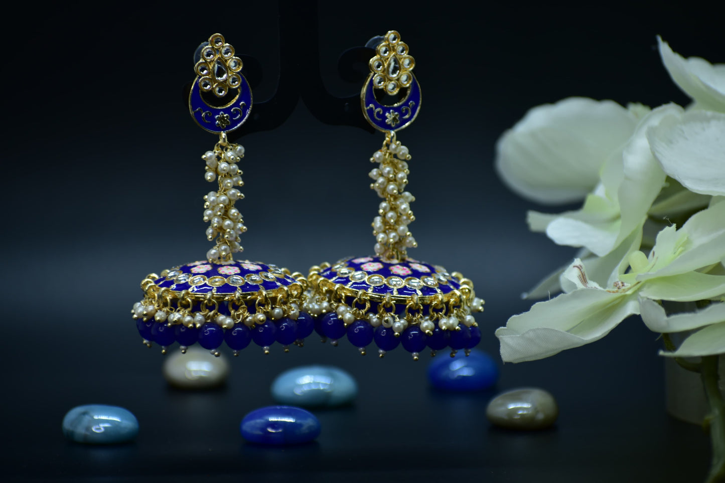 Diya Pokli Antique Jhumkas