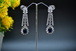 Malvi Silver Polish AD Designer Earrings