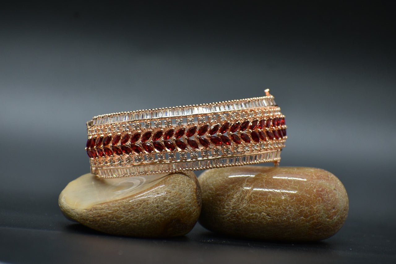 Kiyana Red Stone Sterling AD Designer Bracelet