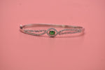 Kashira Green Stone Sterling AD Designer Bracelet