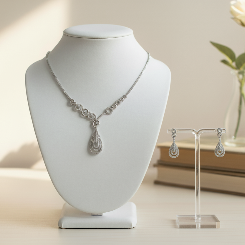 Elegant zirconia necklace