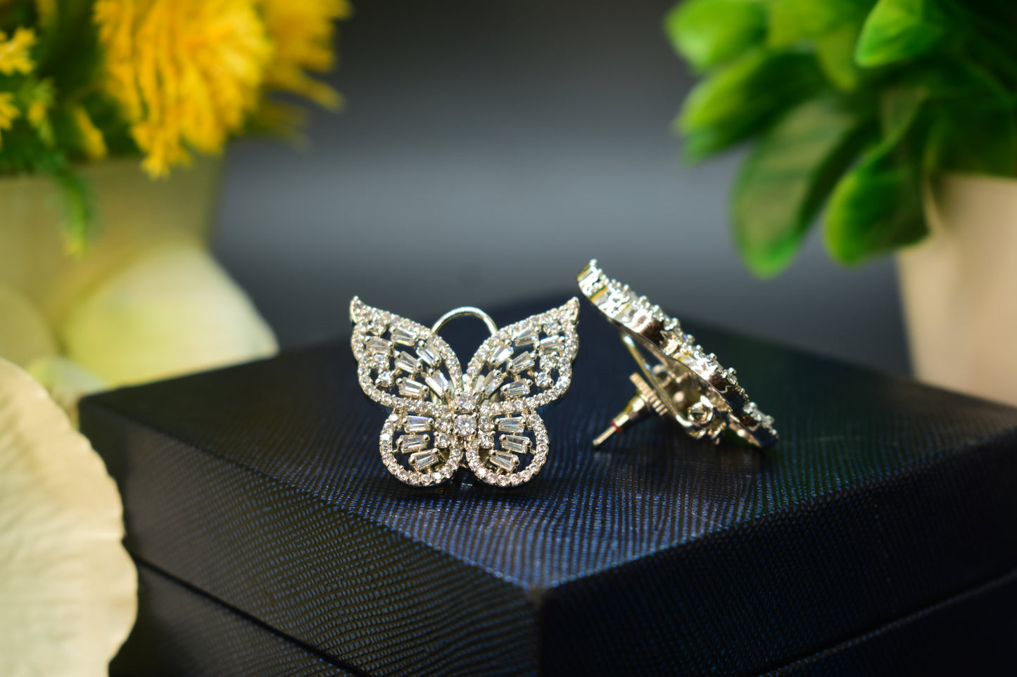 CZ Butterfly Designer Earrings