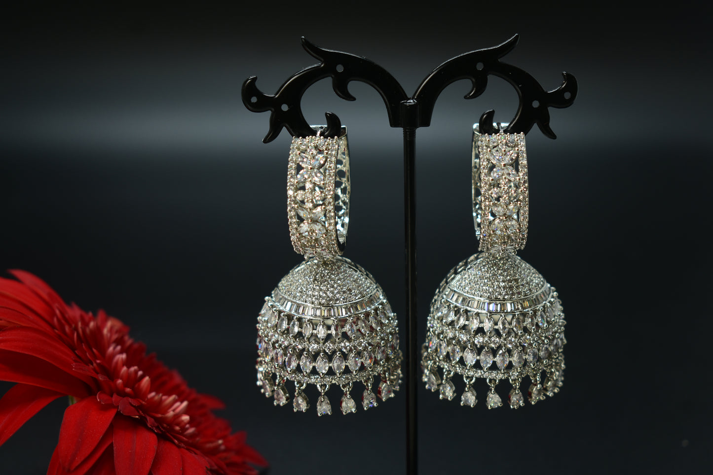 AD Hoop Jhumka Earrings