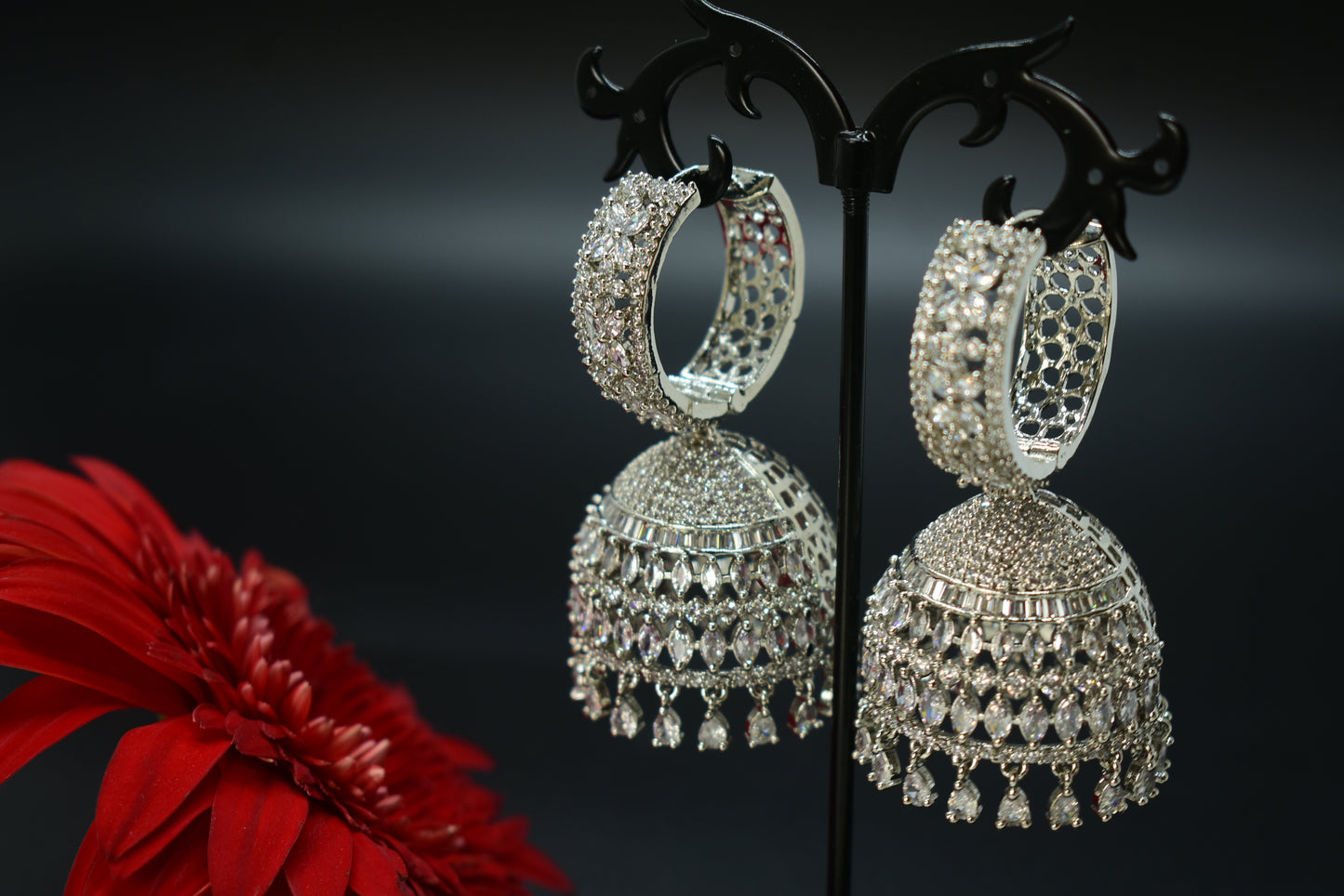 AD Hoop Jhumka Earrings
