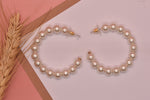 Rashmika pearl Designer Hoop Earrings
