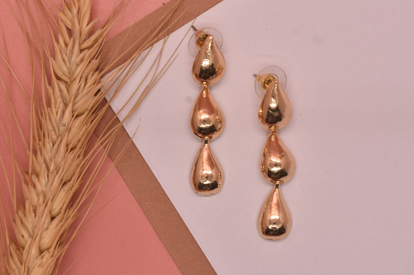 Riya Brass Designer Drop Earrings