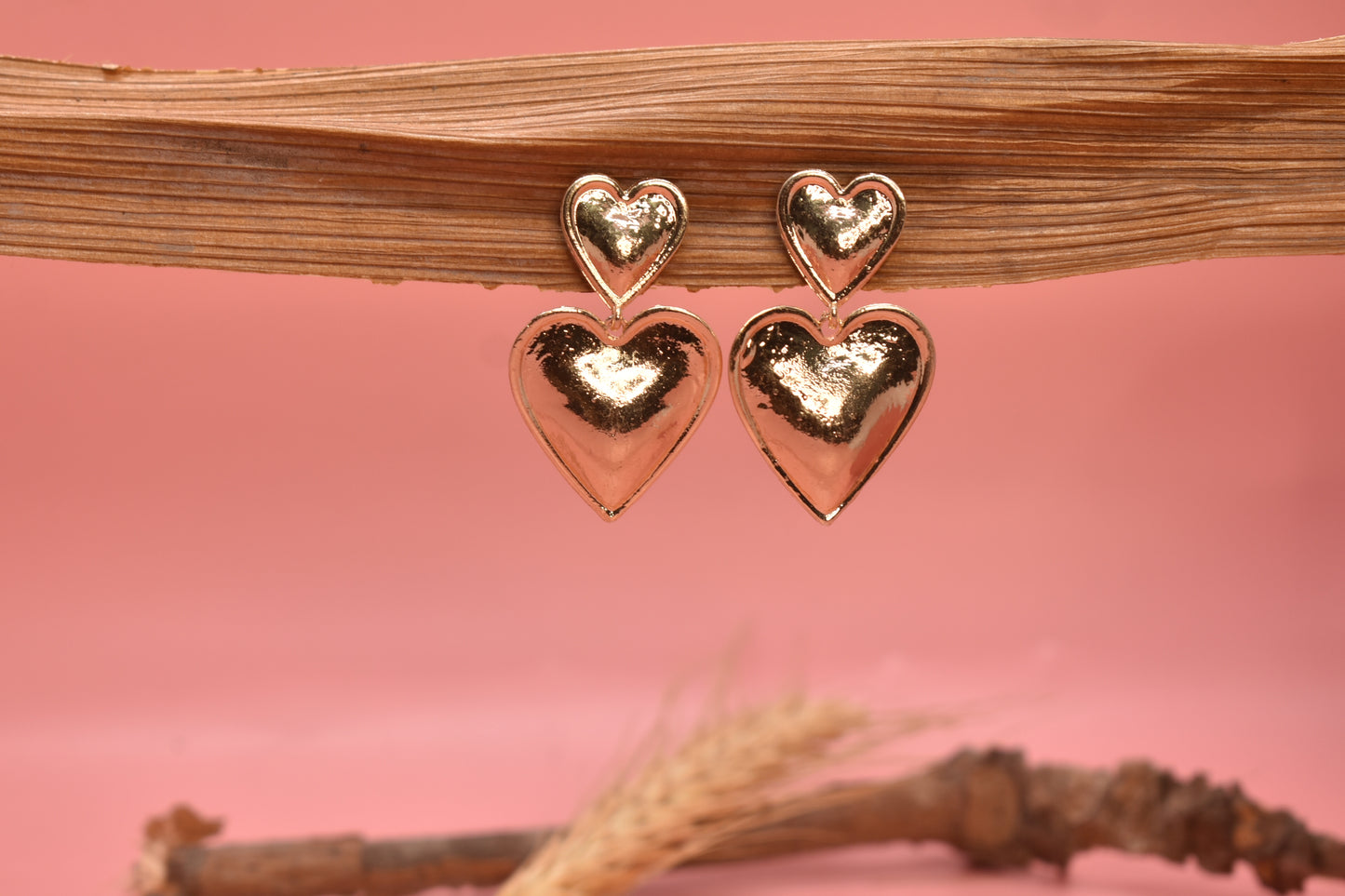Heart Brass Designer Earrings
