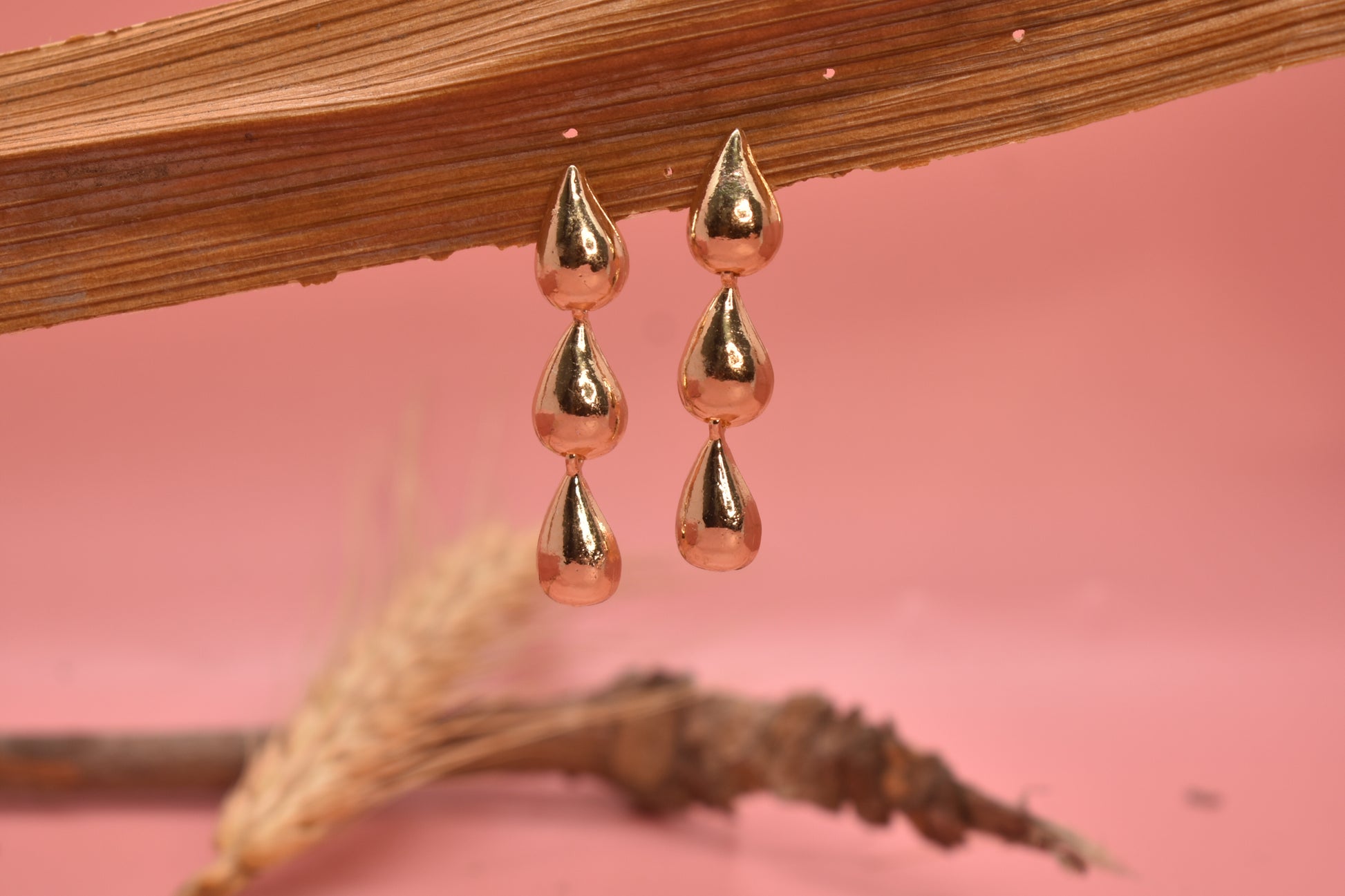Riya Brass Designer Drop Earrings