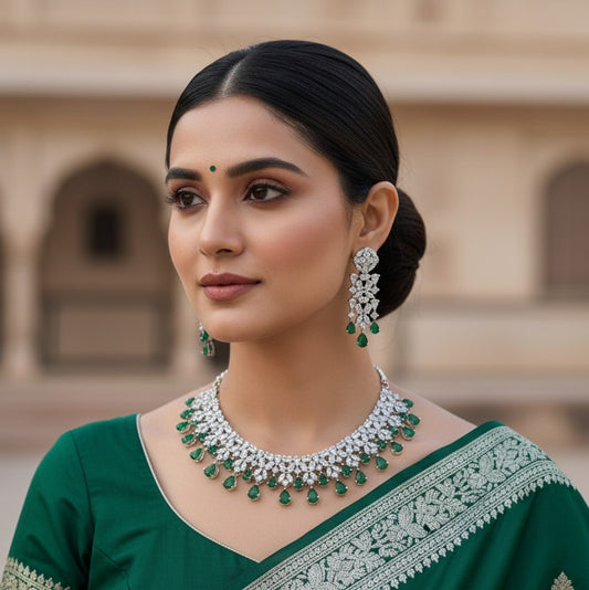 Pari CZ Designer Necklace Set