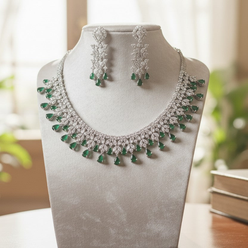 Pari CZ Designer Necklace Set