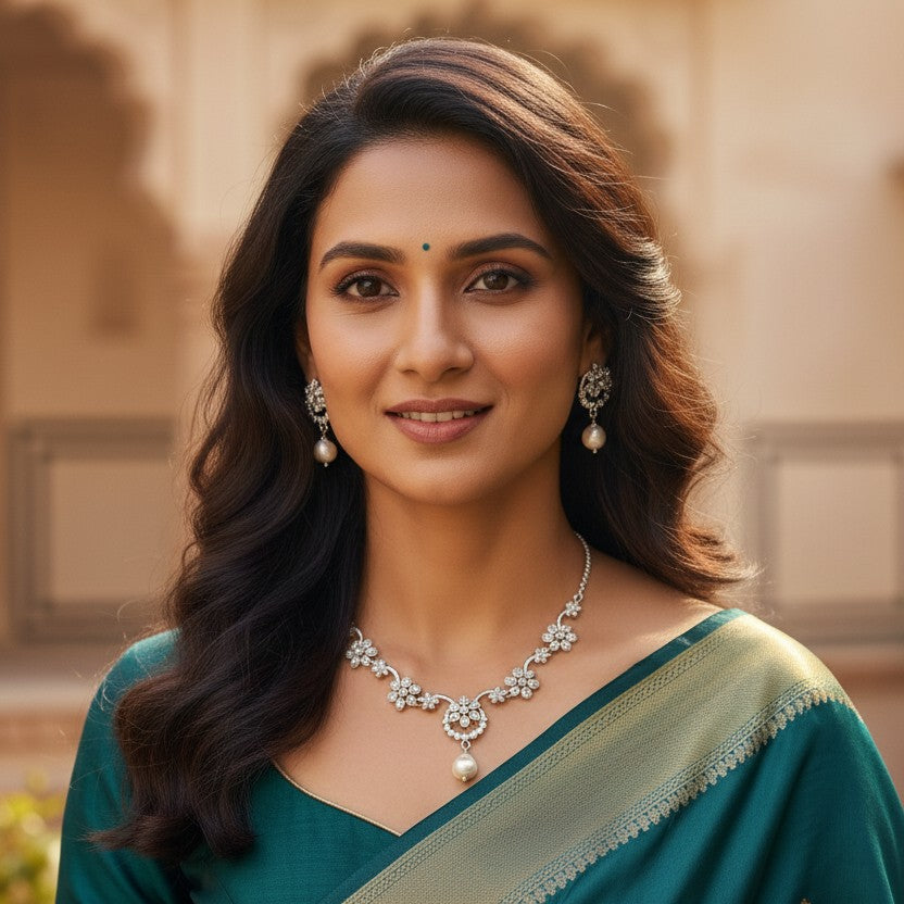 Rosalie CZ Designer Necklace Set