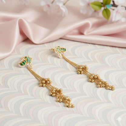 Zahra Kashmiri Earrings Embellished with Ghungroo