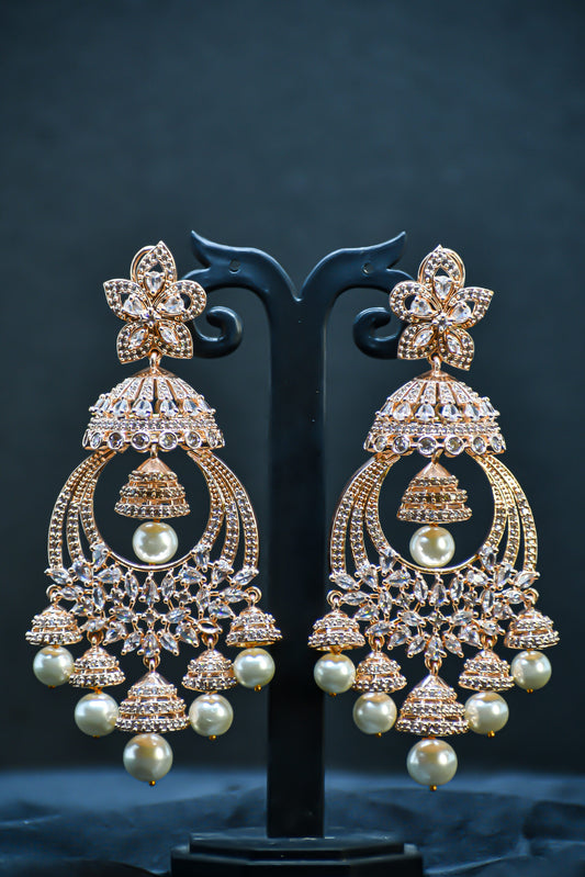 Elegant Zirconia Jhumkas