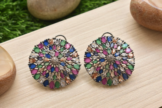 Adira AD Stone Stud Earrings