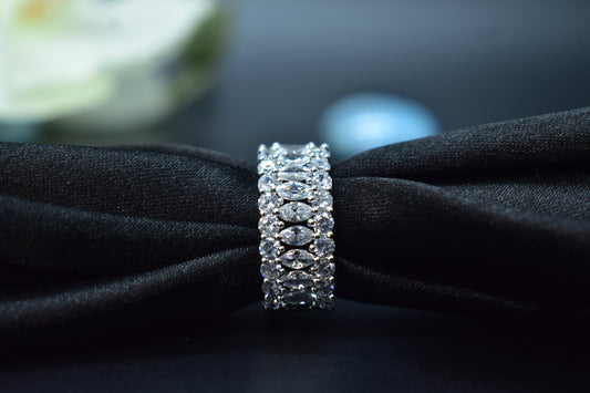Kiara White Stone AD Designer Ring