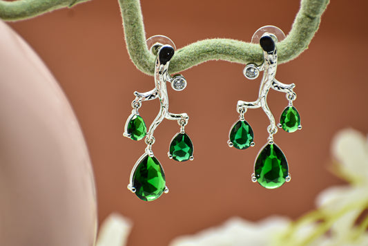 Nayra Silver Polish AD Designer Earrings