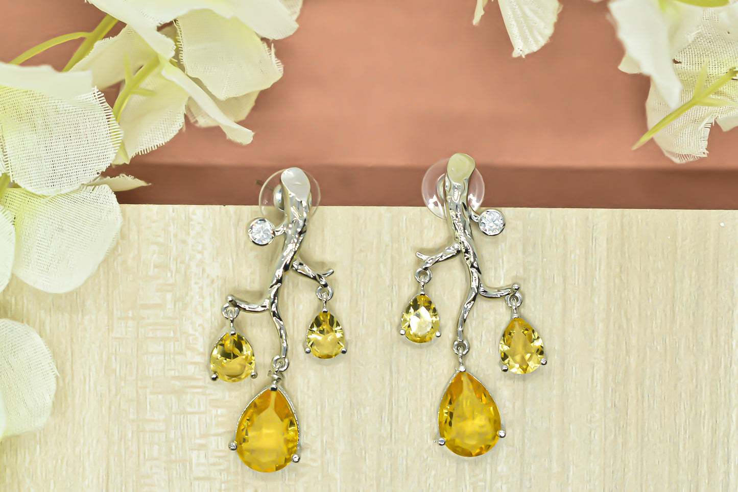 Nayra Silver Polish AD Designer Earrings