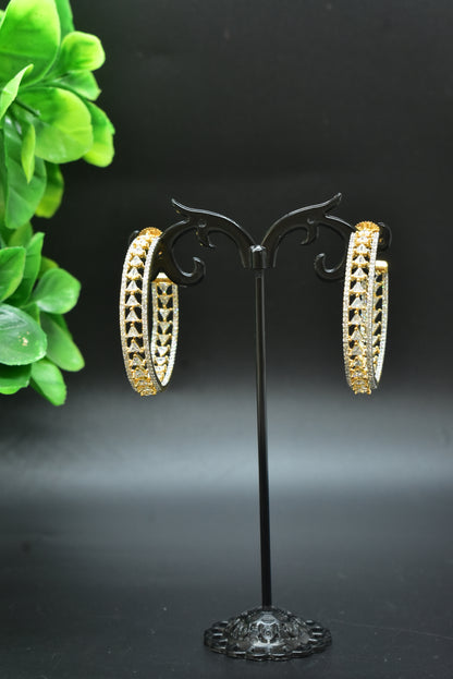 Avani Gold Polish AD Designer Bali Earrings