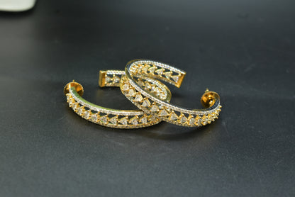 Avani Gold Polish AD Designer Bali Earrings