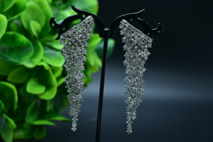 Ahana Silver Polish AD Designer Earrings