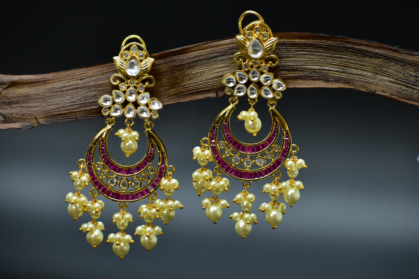 Vanya Pearl Kundan Designer Earrings