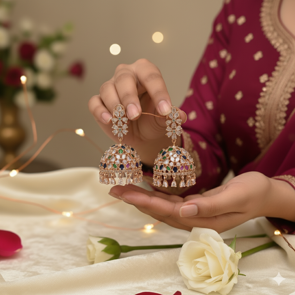 AD Multicolour Jhumka