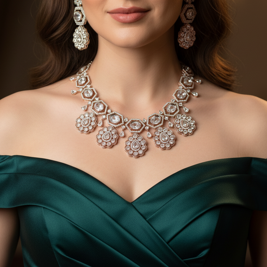 Sandhya CZ Designer Necklace Set