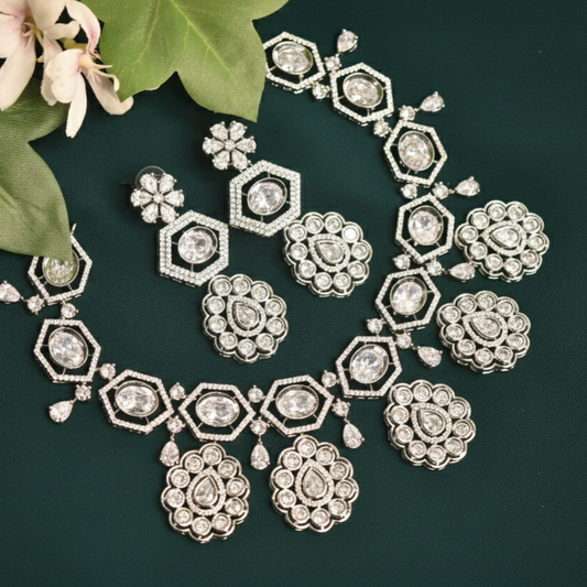 Sandhya CZ Designer Necklace Set